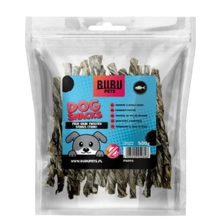 Skrútené tyčinky z rybacej kože (tenké) 500g